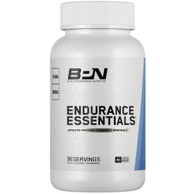 BARE PERFORMANCE NUTRITION Endurance Essentials | Endurance Athlete Daily Multivitamin | NSF Certified for Sport | Supports Energy, Muscle Function, Immune & Bone Health | 30 Capsules