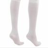 2 Pairs Unisex Calf Leg Foot Support Stockings Spandex Microfiber Blend Component Soft Texture for Aiding Leg Comfort and Active Performance - White, Size L/XL view 1