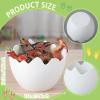 AceOrbit 4 Pcs Dinosaur Themed Party Decorations Easter Table Centerpiece Plastic Egg Shape Vases Treat Boxes Snack Trays for Adult Dinosaur Birthday Themed Party Supplies view 3