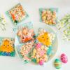 100 Pcs Easter Cookie Bags - 4" x 4" Self-Sealing Easter Cellophane Treat Bags, 4 Adorable Designs Small Clear Plastic Candy Bags for Spring Party Favors, Mini Goodie Bags for Egg Fillers & Snacks view 4
