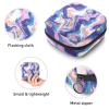 Abstract Marble Texture Pattern Portable Period Bag for School, Sanitary Napkin Storage Bag for Girls Women Teens, Sanitary Napkin Period Pad Purse, Small Make Up Coin Pouch view 3