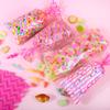 100 Pcs Pink Cellophane Treat Bags, 5x11" Pink Polka Dot & Stripe Goodie Bags for Candy, Cookies & Party Favors, Pinks Plastic Gift Bags with Twist Ties for Wedding, Birthday, Baby Shower, Bakery view 3