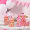 100 Pcs Pink Cellophane Treat Bags, 5x11" Pink Polka Dot & Stripe Goodie Bags for Candy, Cookies & Party Favors, Pinks Plastic Gift Bags with Twist Ties for Wedding, Birthday, Baby Shower, Bakery view 4
