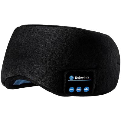 Vestamore 3D Wireless Sleep Headphones, Eye Mask with Stereo Sound, 10 Hours Playtime, Perfect Light Blocking in Black