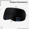 Vestamore 3D Wireless Sleep Headphones, Eye Mask with Stereo Sound, 10 Hours Playtime, Perfect Light Blocking in Black view 2