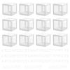 12 Pcs Transparent Balloon Boxes Clear Balloon Boxes with 99 Letters for Baby Shower Gender Reveal Grad Birthday Party Bridal Wedding Anniversary Backdrop Decoration (White) view 1