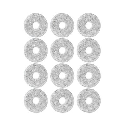 12PCS Mop Cloth ReplacementCompatible For Dreame Mova E30 Ultra / L10s Ultra Gen 2 / L10s Pro Ultra Heat / X30 Ultra - Vacuum Cleaner Spare Parts Accessories