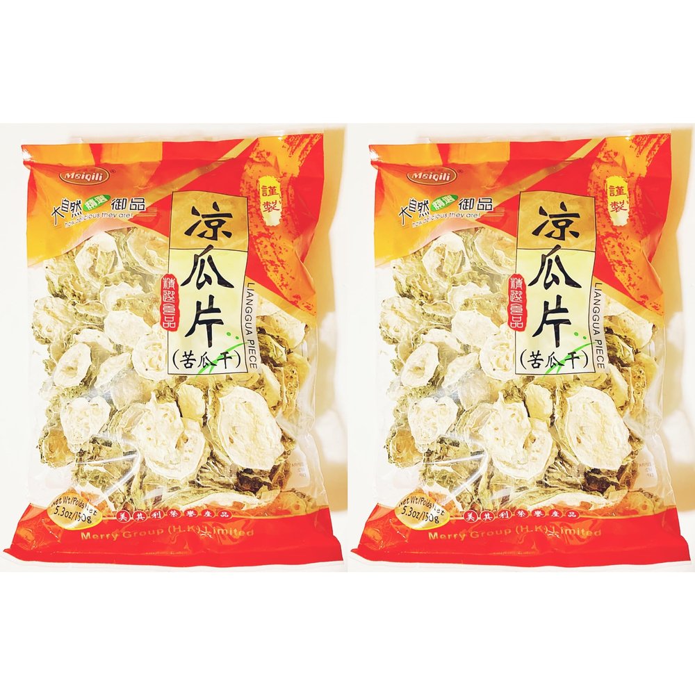 Dried Lianggua Piece, Dried Bitter Melon,Traditional Asian Ingredient, 5.3oz/150g, 2-Pack