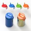 2-Pack BPA-Free Soda Can Lids with Straw - Reusable Lids for Seltzer, Juice & Beverage, Silicone Straws Included Drink Covers Children's Day (Orange) view 2