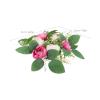 DOITOOL 2pcs Flower Candle Rings: Floral Candle Ring Peony Wreaths - Artificial Silk Flower Garlands for Table Centerpiece Spring Holiday Wedding Reception view 2