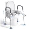 VEVOR Raised Toilet Seat with Arms, 400 lbs Load Capacity, Adjustable Height and Width, Commode Cushion Padded Elevated Toilet Seat Riser with Handles for Seniors, Elderly, Handicap, Disabled, Adults view 1