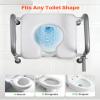 VEVOR Raised Toilet Seat with Arms, 400 lbs Load Capacity, Adjustable Height and Width, Commode Cushion Padded Elevated Toilet Seat Riser with Handles for Seniors, Elderly, Handicap, Disabled, Adults view 3