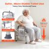 VEVOR Raised Toilet Seat with Arms, 400 lbs Load Capacity, Adjustable Height and Width, Commode Cushion Padded Elevated Toilet Seat Riser with Handles for Seniors, Elderly, Handicap, Disabled, Adults view 4