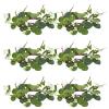 DOITOOL 6pcs Candle Rings Artificial Eucalyptus Leaves Wreaths Garland Ring for Pillars Candle Holders for Wedding Party Table Centerpiece view 1