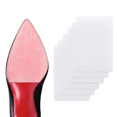 Shoe Sole Bottom Protector Grips - Welnove 6 Pcs Non Slip Shoe Bottom Protector for Women High Heels - Self-Adhesive Sole Guard Anti-Slip Pads for Men Boots - Silicone Shoe Sole Covers (Clear)