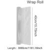 Anenog 2Pcs Cellophane Wrap Roll Transparent Colored Cellophane Wrap Roll Cellophane Paper Rolls for Gift Baskets, Treats, DIY Crafts, Christmas Gifts Packaging(White) view 2