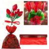 Anenog 2Pcs Cellophane Wrap Roll Transparent Colored Cellophane Wrap Roll Cellophane Paper Rolls for Gift Baskets, Treats, DIY Crafts, Christmas Gifts Packaging(White) view 3