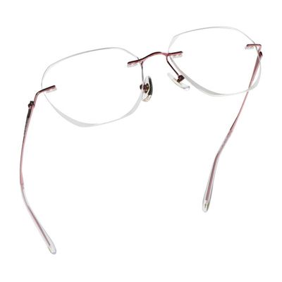 LifeArt Blue Light Blocking Glasses,Computer Reading Glasses,Titanium Rimless Frame,Stylish for Men&Women(Purple,+4.00 Magnification)