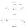 LifeArt Blue Light Blocking Glasses,Computer Reading Glasses,Titanium Rimless Frame,Stylish for Men&Women(Purple,+4.00 Magnification) view 3