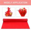 Anenog 2 Roll Cellophane Wrap Roll 40CMx30M Cellophane Wrap Roll Colorful Waterproof Cellophane Wrapping Paper For Festive Gift Box Packaging Heavy-duty Diy(Pink) view 4