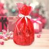 Anenog 3 Rolls Thick Red Cellophane Wrap Packaging Glass Paper Roll For Wrapping Supplies Craft Materials Holiday Season Gift Bags view 3