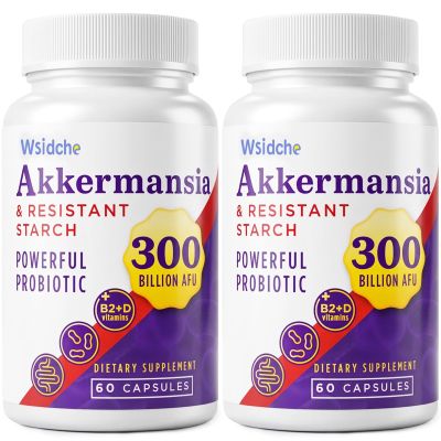 300 Billion AFU Akkermansia Probiotic | Supplement for Women & Men, Akkermansia Muciniphila for Akkermansia, Digestive, Gut, Immune, Enhances Gut Digestive Lining function, Akka Superbiotics - 2 Packs