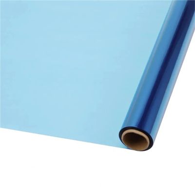 Anenog 2 Roll Cellophane Wrap Roll 40CMx30M Cellophane Wrap Roll Colorful Waterproof Cellophane Wrapping Paper For Festive Gift Box Packaging Heavy-duty Diy(Light Blue)