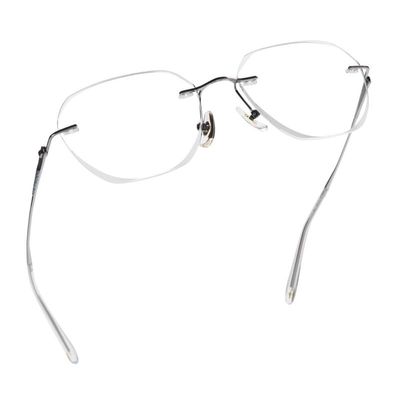 LifeArt Blue Light Blocking Glasses,Computer Reading Glasses,Titanium Rimless Frame,Stylish for Men&Women(Silver,+2.50 Magnification)