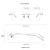 LifeArt Blue Light Blocking Glasses,Computer Reading Glasses,Titanium Rimless Frame,Stylish for Men&Women(Silver,+2.50 Magnification) view 3