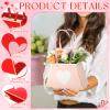 Tinlade 6 Pcs Mother's Day Heart Floral Boxes for Arrangements with Handle Portable Kraft Paper Bouquet Flower Gift Bag Holder Florist Envelope Box for Valentine's Day Wedding Party Home Decor view 4