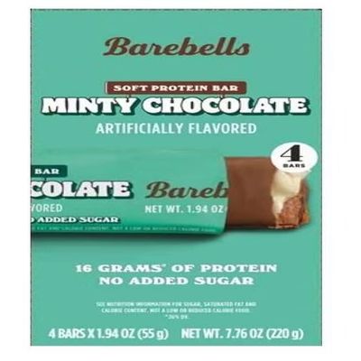 Barebels Soft Minty Chocolate Protein Bars - 7.76oz/4 Bars - 16gms Protein