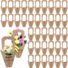 Bingche 100 Pcs Blank Flowers Gift Bags Bouquet With Handle Flower Wrapping Paper Floral Cone Sleeves For Packaging Wedding Party view 1
