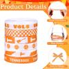 6 Rolls 30 Yards Tennessee Grosgrain Ribbon 3/8" Orange White Checkered Tennessee Letter T Vols Ribbon for Gift Wrapping, Crafting, Tennessee City, College Sports Team Birthday Party Decor view 3