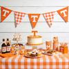6 Rolls 30 Yards Tennessee Grosgrain Ribbon 3/8" Orange White Checkered Tennessee Letter T Vols Ribbon for Gift Wrapping, Crafting, Tennessee City, College Sports Team Birthday Party Decor view 4