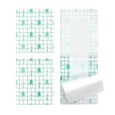 10PCS Waterproof Transparent Film Dressing with Pad 4x10 Inch / 10 * 25cm Clear Adhesive Bandage Tape for Wound Care, Tattoo Aftercare, Swimming Shower Protector Stretch Large Waterproof Film