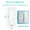 10PCS Waterproof Transparent Film Dressing with Pad 4x10 Inch / 10 * 25cm Clear Adhesive Bandage Tape for Wound Care, Tattoo Aftercare, Swimming Shower Protector Stretch Large Waterproof Film view 2