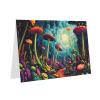 WXXWXD Colorful Venus Flytrap Printed Gray Greeting Cards - with Envelopes, 6x4 inches, suitable for holiday parties, birthdays, weddings and events view 2