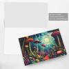 WXXWXD Colorful Venus Flytrap Printed Gray Greeting Cards - with Envelopes, 6x4 inches, suitable for holiday parties, birthdays, weddings and events view 4