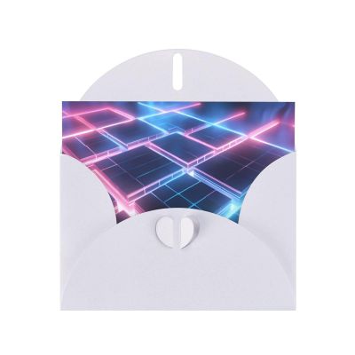WXXWXD glow grid Printed White Greeting Cards - with Envelopes, 6x4 inches, suitable for holiday parties, birthdays, weddings and events