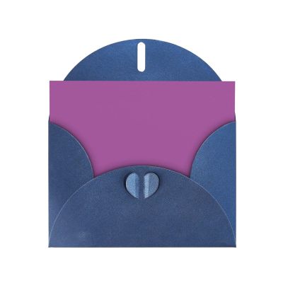 WXXWXD Peach-like color Printed Blue Greeting Cards - with Envelopes, 6x4 inches, suitable for holiday parties, birthdays, weddings and events