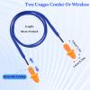 220 Pairs Orange Silicone Ear Plugs with String, Reusable Earplugs Individually Wrapped, 25dB NRR Corded Ear Plugs Hearing Protection Earplugs Noise Reduction for Work Sleep Sports Study view 2