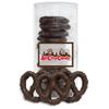 All City Candy Pretzel Twists - Hand-Dipped & Drizzled Rich Dark Chocolate Covered Treats Gourmet Sweet & Salty Holiday Gifts, Individually Wrapped, 12-Piece Gift Tube, Perfect for Thanksgiving or Elegant Corporate Gifting view 1