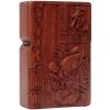 2025 New Natural Red Sandalwood for Zippo Lighter Case - Hand-Carved Rosewood Shell Box - Replacement Case Only (Not Include Insert) (Zodiac Dragon) view 1