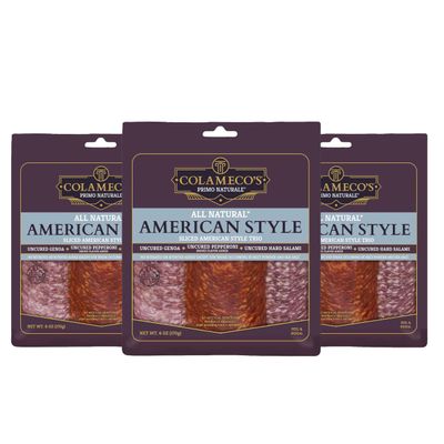 Colameco Deli Selection TRIO - Uncured, All-Natural, No Nitrates, Resealable Pack (Pack of 3, American Brand Deli TRIO)