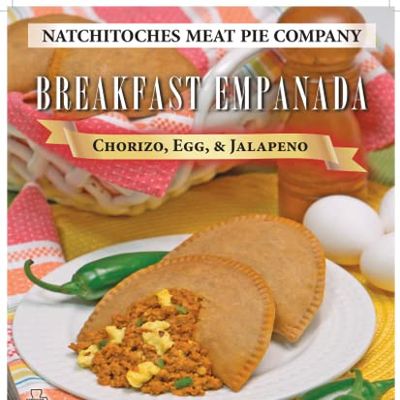 48 Large Meat Pies w/Breakfast Chorizo Filling, 3.75 oz. Savory Natchitoches Style Frozen Handheld Appetizer or Family Dinner Empanadas. Bake or Fry Mince Meat Pie Piroshkis Ready in Minutes