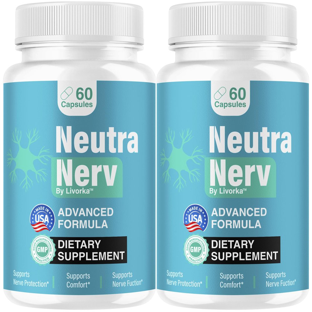 (2 Pack) Neutra Nerv Capsules - Official Neutra Nerv Premium Pills Advanced Formula Nerve Health, NeutraNerv Natural Brain & Memory Focus Suppor for Overal Health Wellness, 120 Capsules for 2 Months