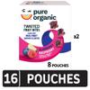Pure Organic Twisted Fruit Bites, Kids Snacks, Fruit Snacks, Blueberry Raspberry (16 Pouches) view 3