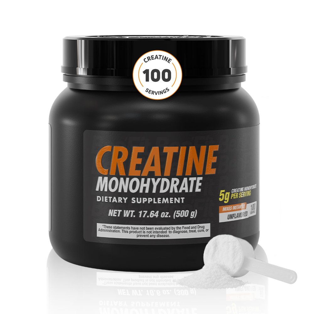 Creatine Monohydrate Powder 5g 100 Servings - Unflavored, Easy to Mix - 500g per Container of Pure Micronized Powder - for Women and Men that Supports Muscle Growth and Strength