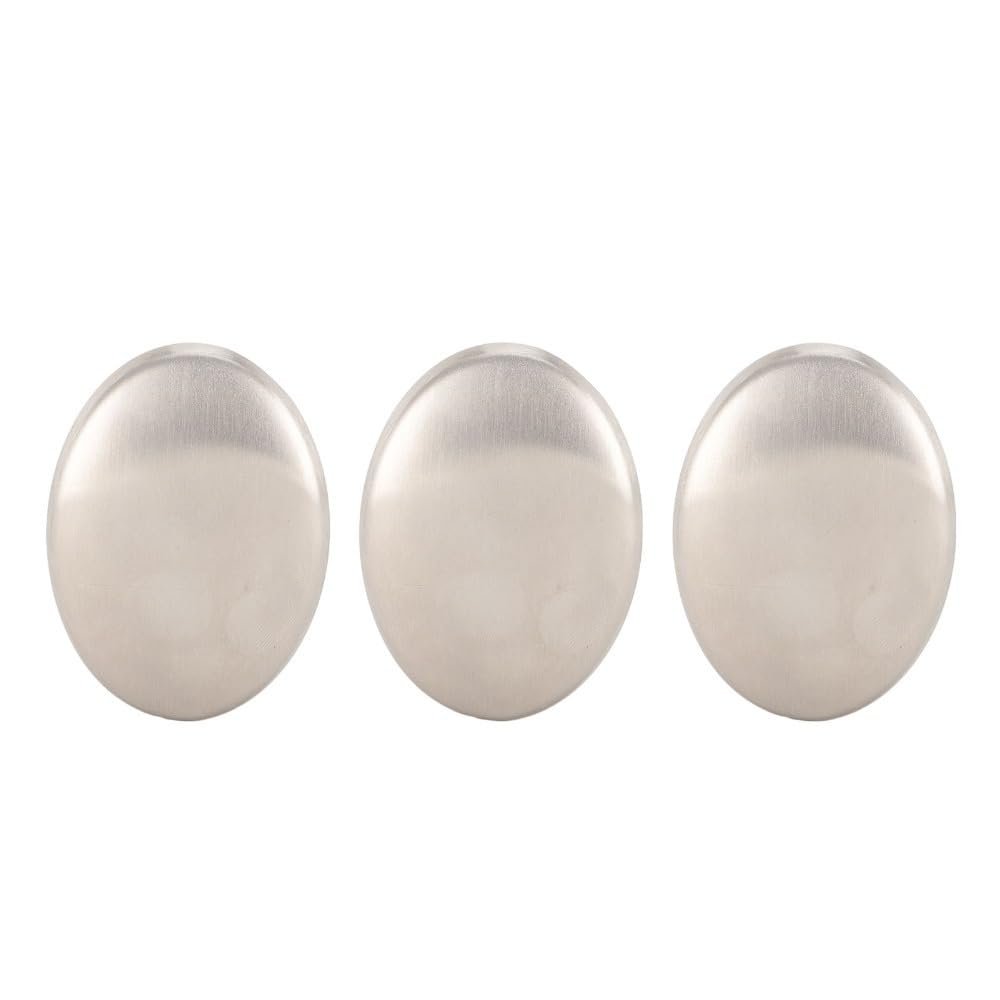 Chiffonade Stainless Steel Soap Metal Odor Remover Soap Eliminating Smells Fish, Garlic, Onion froms Hands for Kitchen (3pcs)