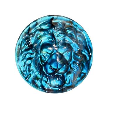 CHYIFSHIYM Natural Labradorite Lion Head Carving 3.8 cm / 1.5 in Blue Flash Hand-Carved Healing Crystal Pendant | DIY Jewelry & Energy Stone Decoration